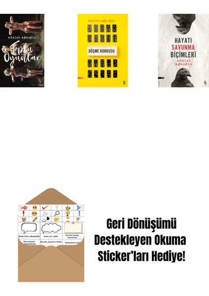 Toplu Oyunlar (Ciltli) + Düşme Korkusu + Hayatı Savunma Biçimleri + Okuma Sticker'ları