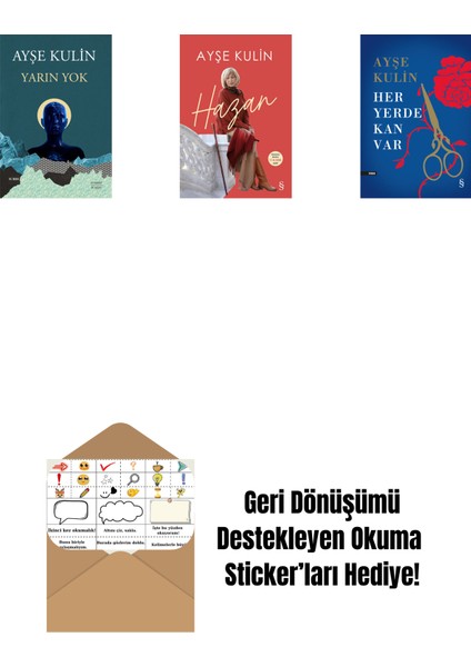 Yarın Yok + Hazan + Her Yerde Kan Var (Ciltli) + Okuma Sticker'ları