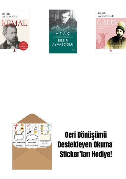 Kemal + Ataç (Ciltli) + Gâlib - Kuğunun Son Şarkısı + Okuma Sticker'ları