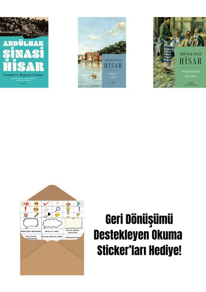 Istanbul ve Boğaziçi Yazıları + Boğaziçi Yalıları (Kitap Boy) + Geçmiş Zaman Fıkraları + Okuma Sticker'ları