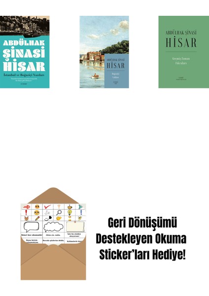 Istanbul ve Boğaziçi Yazıları + Boğaziçi Yalıları (Kitap Boy) + Geçmiş Zaman Fıkraları (Ciltli) + Okuma Sticker'ları