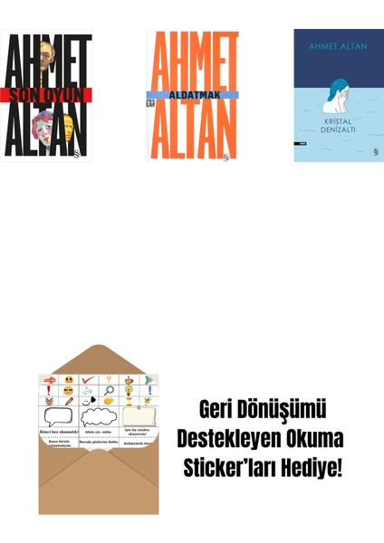Son Oyun + Aldatmak - Yalnızlığın Özel Tarihi (Cep Boy) + Kristal Denizaltı + Okuma Sticker'ları