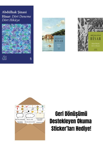 Everest Açıkhava 42 - Dört Deneme Dört Hikâye + Boğaziçi Yalıları (Kitap Boy) + Ahmet Haşim: Şiiri ve Hayatı + Okuma Sticker'ları