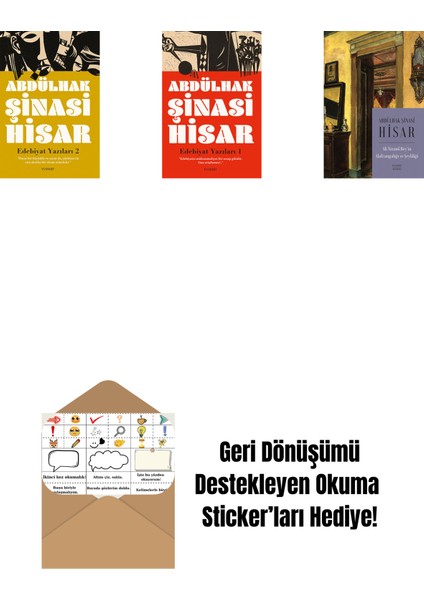 Edebiyat Yazıları 2 + Edebiyat Yazıları - 1 + Ali Nizami Bey’in Alafrangalığı ve Şeyhliği (Kitap Boy) + Okuma Sticker'ları