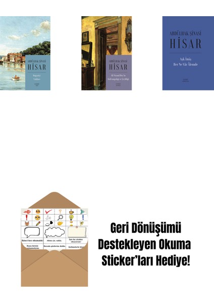 Boğaziçi Yalıları (Kitap Boy) + Ali Nizami Bey’in Alafrangalığı ve Şeyhliği (Kitap Boy) + Aşk Imiş Her Ne Vâr Âlemde (Ciltli) + Okuma Sticker'ları