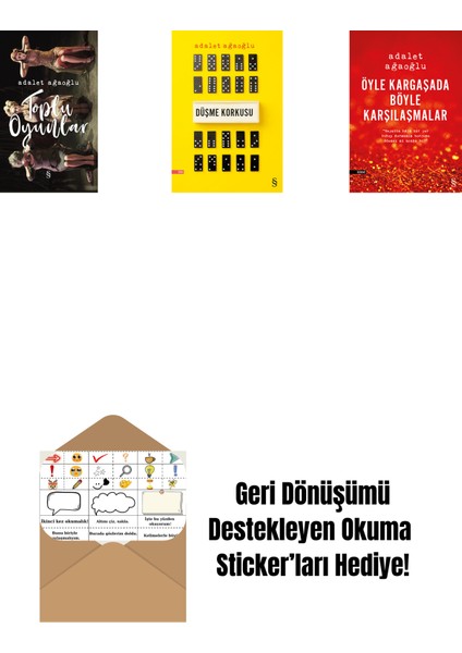 Toplu Oyunlar (Ciltli) + Düşme Korkusu + Öyle Kargaşada Böyle Karşılaşmalar + Okuma Sticker'ları