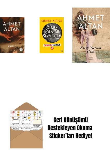 Zarlar + Ölmek Kolaydır Sevmekten (Okumayan Kalmasın) + Kılıç Yarası Gibi + Okuma Sticker'ları