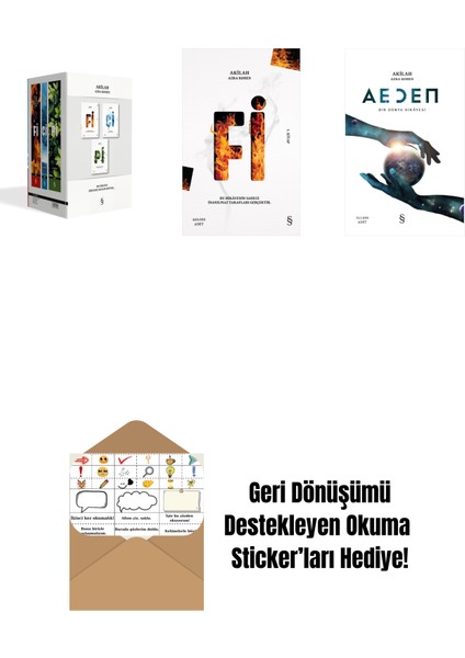 Azra Kohen Kutulu Set Fi-Çi-Pi + Fi + Aeden + Okuma Sticker'ları