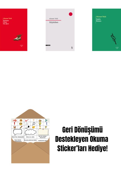 Kalbim Unut Bu Şiiri (Ciltli) + Söylesen + Saklı Kalan + Okuma Sticker'ları