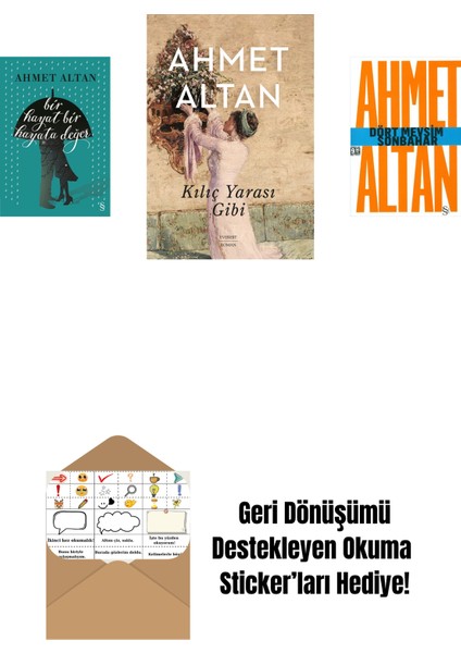 Bir Hayat Bir Hayata Değer + Kılıç Yarası Gibi + Dört Mevsim Sonbahar/tehlikeli Masallar (Cep Boy) + Okuma Sticker'ları