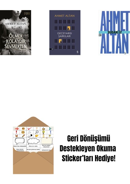 Ölmek Kolaydır Sevmekten + Geceyarısı Şarkıları + Sudaki Iz (Cep Boy) + Okuma Sticker'ları