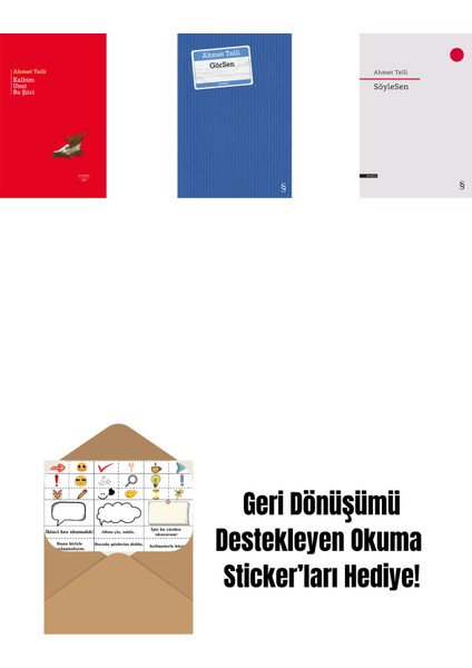 Kalbim Unut Bu Şiiri (Ciltli) + Görsen + Söylesen + Okuma Sticker'ları