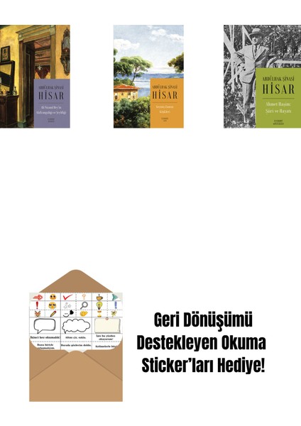 Ali Nizami Bey’in Alafrangalığı ve Şeyhliği (Kitap Boy) + Geçmiş Zaman Köşkleri (Kitap Boy) + Ahmet Haşim: Şiiri ve Hayatı + Okuma Sticker'ları