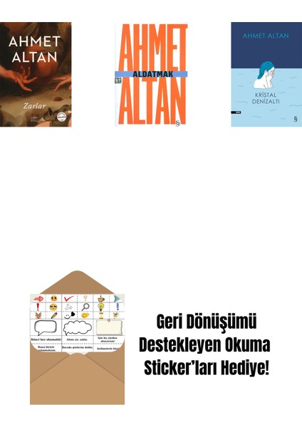 Zarlar + Aldatmak - Yalnızlığın Özel Tarihi (Cep Boy) + Kristal Denizaltı + Okuma Sticker'ları