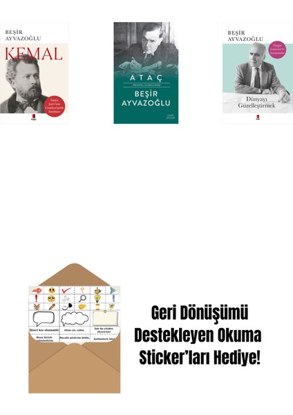 Kemal + Ataç (Ciltli) + Dünyayı Güzelleştirmek + Okuma Sticker'ları