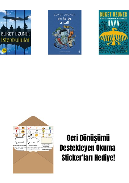 Istanbullular + Oh To Be A Cat! + Uyumsuz Defne Kaman'ın Maceraları - Hava + Okuma Sticker'ları