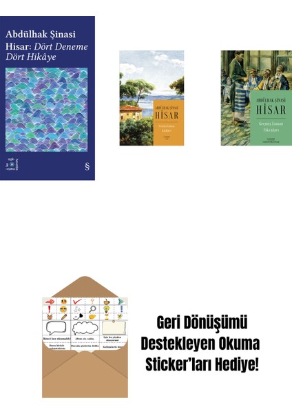 Everest Açıkhava 42 - Dört Deneme Dört Hikâye + Geçmiş Zaman Köşkleri (Kitap Boy) + Geçmiş Zaman Fıkraları + Okuma Sticker'ları