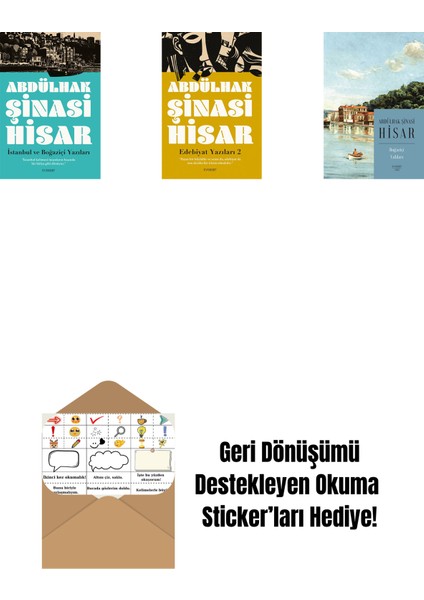 Istanbul ve Boğaziçi Yazıları + Edebiyat Yazıları 2 + Boğaziçi Yalıları (Kitap Boy) + Okuma Sticker'ları