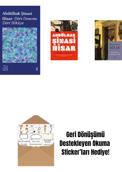 Everest Açıkhava 42 - Dört Deneme Dört Hikâye + Edebiyat Yazıları - 1 + Ali Nizami Bey’in Alafrangalığı ve Şeyhliği (Kitap Boy) + Okuma Sticker'ları