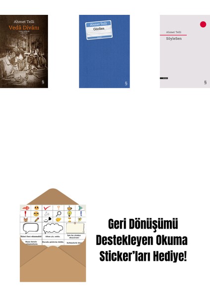 Vedâ Divânı (Bez Ciltli) + Görsen + Söylesen + Okuma Sticker'ları