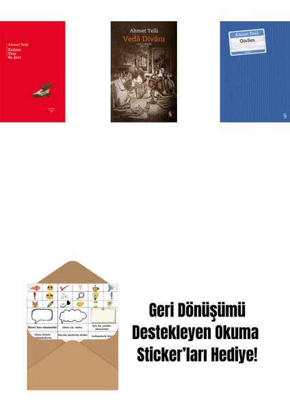 Kalbim Unut Bu Şiiri (Ciltli) + Vedâ Divânı (Bez Ciltli) + Görsen + Okuma Sticker'ları