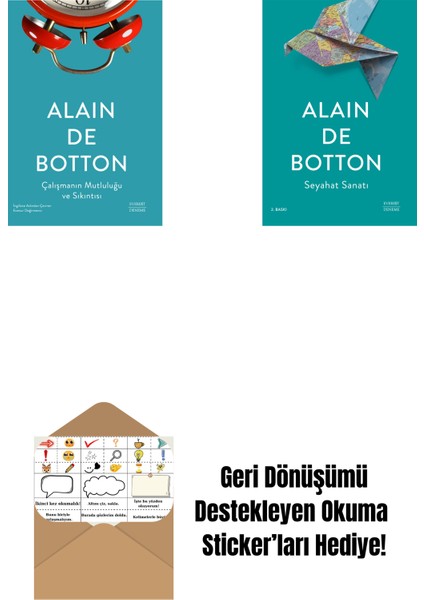 Çalışmanın Mutluluğu ve Sıkıntısı + Seyahat Sanatı + Okuma Sticker'ları