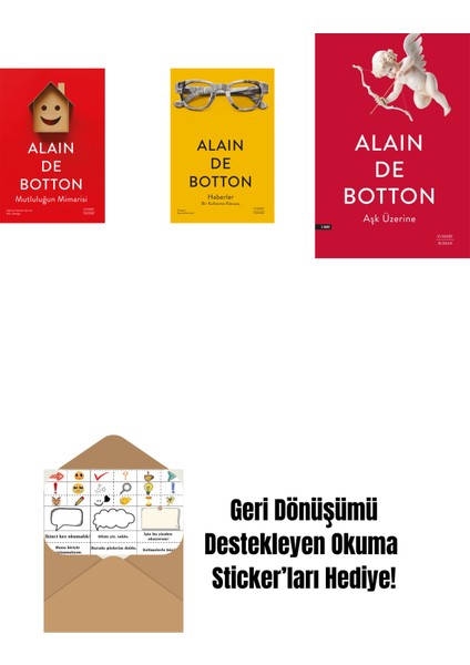 Mutluluğun Mimarisi + Haberler + Aşk Üzerine + Okuma Sticker'ları