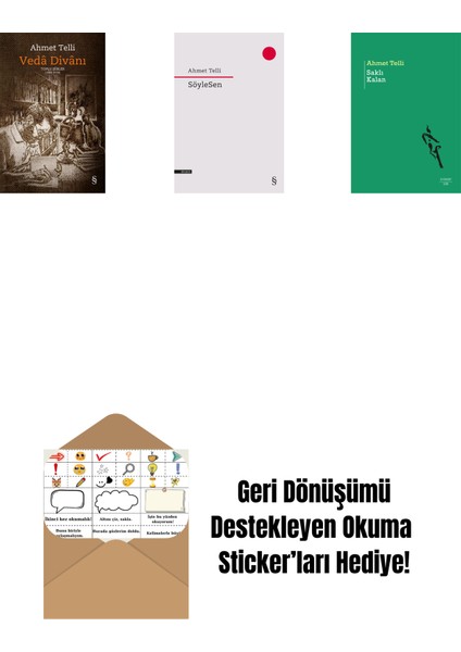 Vedâ Divânı (Bez Ciltli) + Söylesen + Saklı Kalan + Okuma Sticker'ları