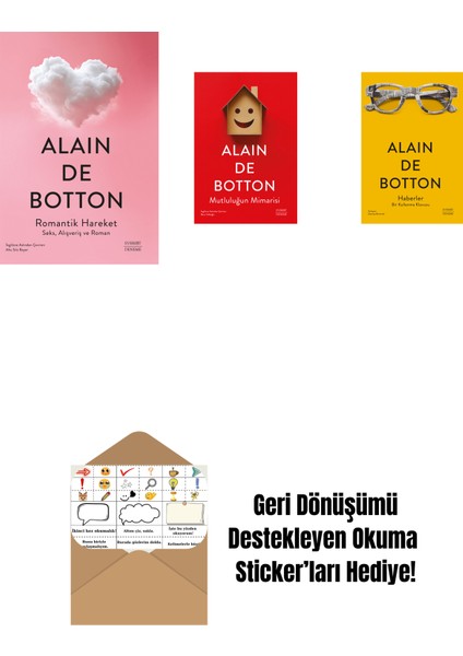 Romantik Hareket + Mutluluğun Mimarisi + Haberler + Okuma Sticker'ları