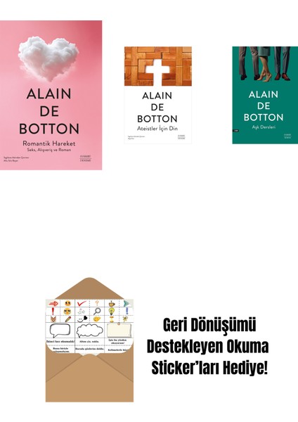 Romantik Hareket + Ateistler Için Din + Aşk Dersleri + Okuma Sticker'ları