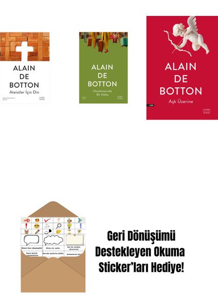 Ateistler Için Din + Havalimanında Bir Hafta + Aşk Üzerine + Okuma Sticker'ları
