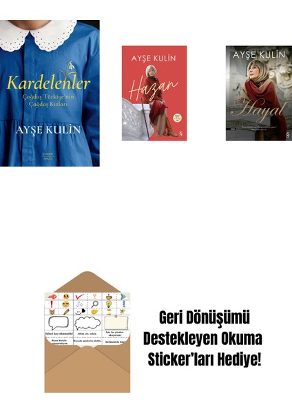 Kardelenler + Hazan + Hayal + Okuma Sticker'ları