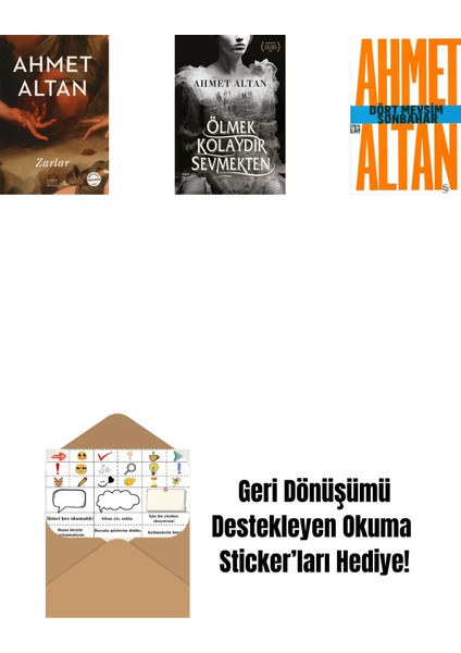 Zarlar + Ölmek Kolaydır Sevmekten + Dört Mevsim Sonbahar/tehlikeli Masallar (Cep Boy) + Okuma Sticker'ları