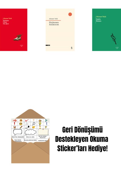 Kalbim Unut Bu Şiiri (Ciltli) + Dinlersen Anlatırım + Saklı Kalan + Okuma Sticker'ları