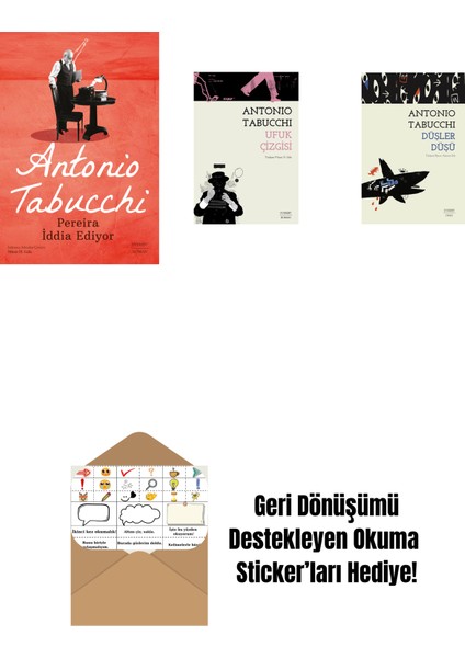 Pereira Iddia Ediyor + Ufuk Çizgisi + Düşler Düşü + Okuma Sticker'ları
