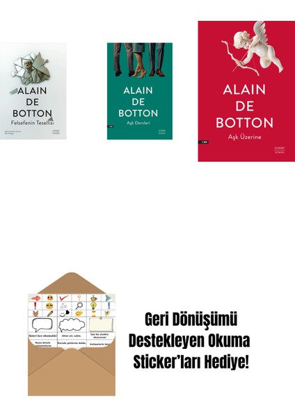 Felsefenin Tesellisi + Aşk Dersleri + Aşk Üzerine + Okuma Sticker'ları