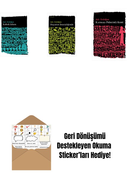 Kabuk Adam + Hayatın Sessizliğinde + Kırmızı Pelerinli Kent + Okuma Sticker'ları