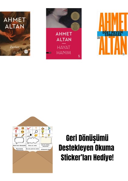 Zarlar + Hayat Hanım + Dört Mevsim Sonbahar/tehlikeli Masallar (Cep Boy) + Okuma Sticker'ları