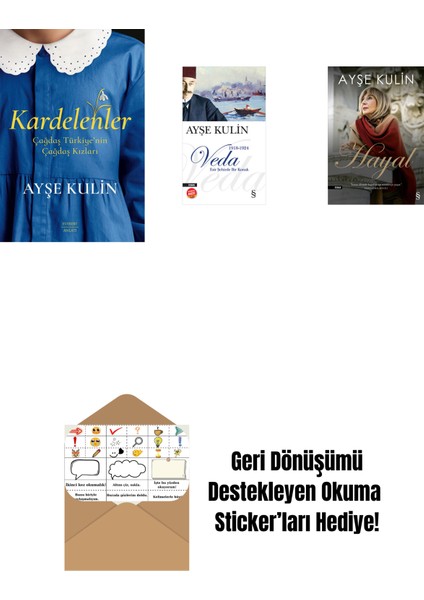 Kardelenler + Veda (Midi Boy) + Hayal + Okuma Sticker'ları