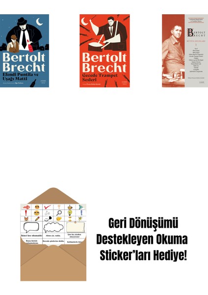 Efendi Puntila ve Uşağı Matti + Gecede Trampet Sesleri + Bertolt Brecht - Bütün Oyunları 1 + Okuma Sticker'ları