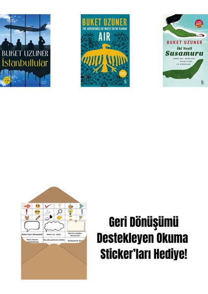 Istanbullular + Air - The Adventures Of Misfit Defne Kaman + Iki Yeşil Su Susamuru (Midi Boy) + Okuma Sticker'ları