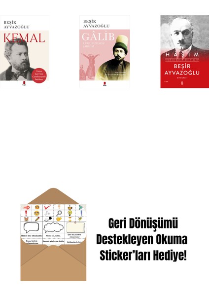 Kemal + Gâlib - Kuğunun Son Şarkısı + Haşim (Ciltli) + Okuma Sticker'ları
