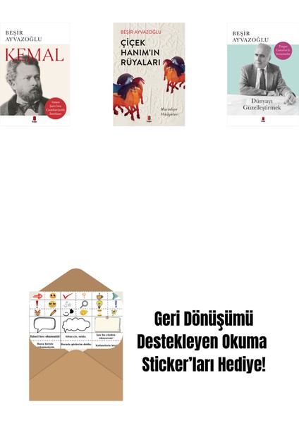Kemal + Çiçek Hanımın Rüyaları + Dünyayı Güzelleştirmek + Okuma Sticker'ları