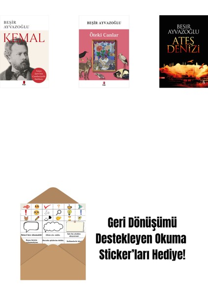 Kemal + Öteki Canlar + Ateş Denizi + Okuma Sticker'ları
