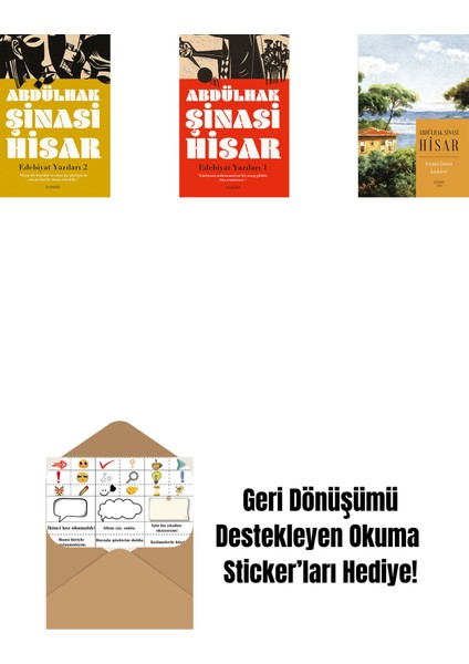 Edebiyat Yazıları 2 + Edebiyat Yazıları - 1 + Geçmiş Zaman Köşkleri (Kitap Boy) + Okuma Sticker'ları