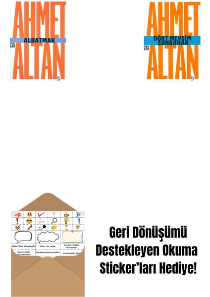 Aldatmak - Yalnızlığın Özel Tarihi (Cep Boy) + Dört Mevsim Sonbahar/tehlikeli Masallar (Cep Boy) + Okuma Sticker'ları