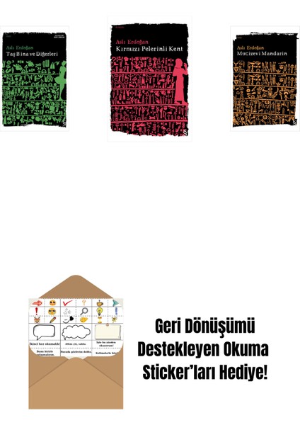 Taş Bina ve Diğerleri + Kırmızı Pelerinli Kent + Mucizevi Mandarin + Okuma Sticker'ları