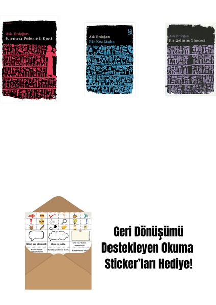 Kırmızı Pelerinli Kent + Bir Kez Daha + Bir Delinin Güncesi + Okuma Sticker'ları