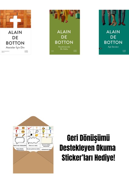 Ateistler Için Din + Havalimanında Bir Hafta + Aşk Dersleri + Okuma Sticker'ları