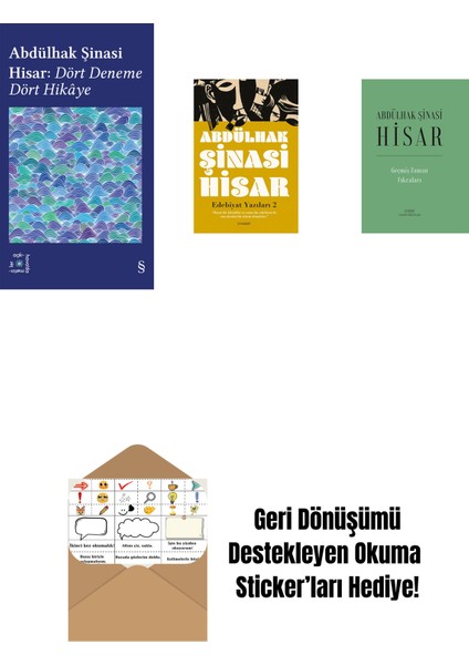 Everest Açıkhava 42 - Dört Deneme Dört Hikâye + Edebiyat Yazıları 2 + Geçmiş Zaman Fıkraları (Ciltli) + Okuma Sticker'ları